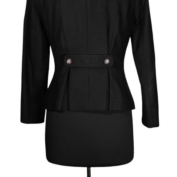 Banana Republic Women's Blazer Black Linen Blend Work Office Lined Suit Jacket 8 - Picture 9 of 9